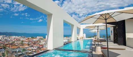 Stunning rooftop pool deck