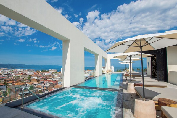 Stunning rooftop pool deck