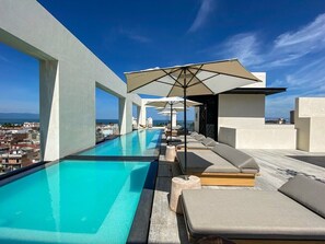 Large rooftop pool