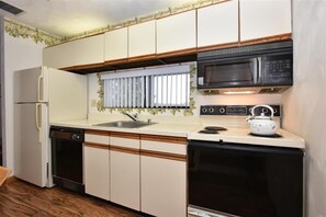 Indoors, Kitchen, Microwave, Oven, Refrigerator
