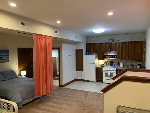 Indoors, Floor, Flooring, Refrigerator, Lamp