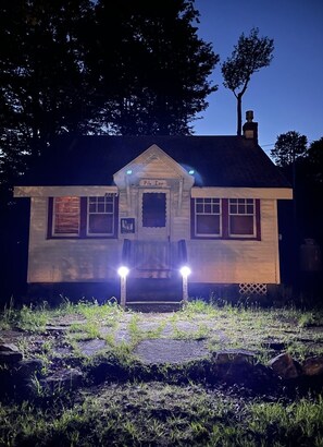 Solar lighting for late check-ins.