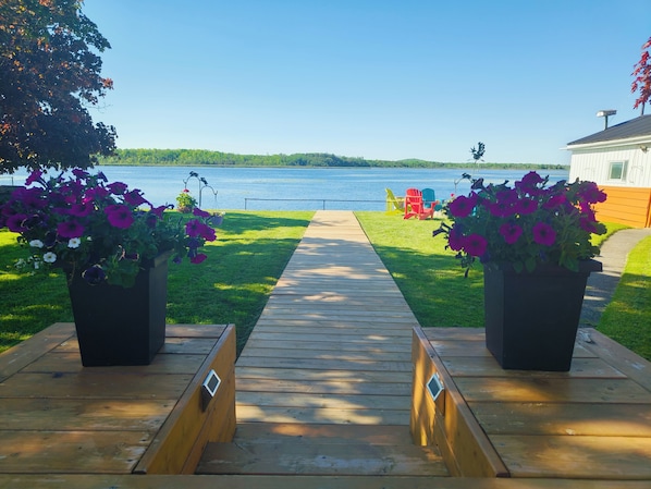 Over 50 feet of boardwalk from deck to shoreline