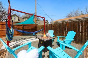 Lounge Area with Hammock and Outdoor Fire Pit