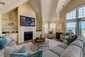 Top-Level Living Room with Deck Access