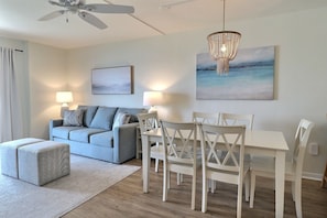 Living room with Gulf facing balcony access.