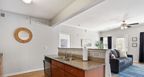 Fully equipped kitchen with all the essentials plus dishwasher