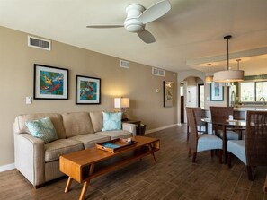 Modern and welcoming! Settle into comfort with designer furnishings that complete your perfect getaway.