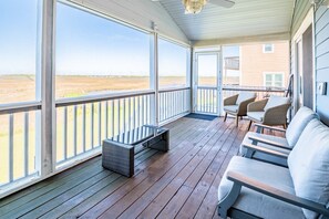 Marsh View Screened-in Covered Porch