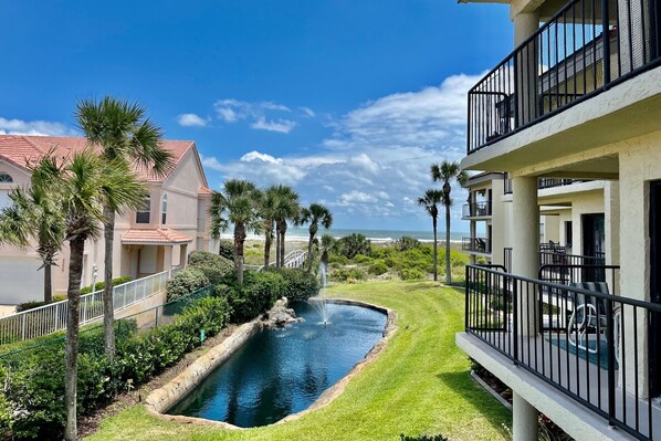 ocean side view from balcony