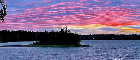 Gorgeous sunset view from the living room!