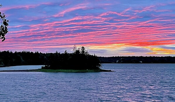 Gorgeous sunset view from the living room!