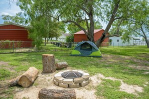 Have a bonefire with smore's and feel free to set up a tent, look at the stars.