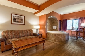 Living space, in unit Jacuzzi tub