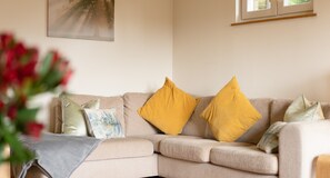 Salmon Run Lodge living room sofa