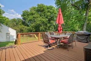 Enjoy the fresh air on the large deck