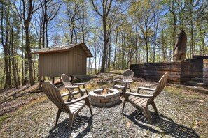 Gather around the firepit under the beautiful North GA Stars 