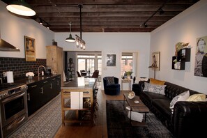 Living Room and Kitchen, Looking Back