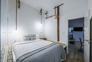 View of the bedroom with double bed