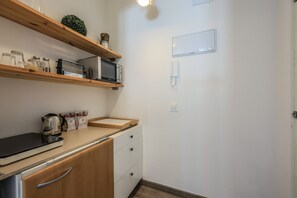 View of the kitchen area