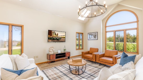 Welcome to Partridge Place. Enjoy hanging out with friends and family in the bright and spacious living room.