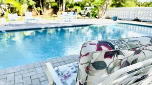 Sitting area by the pool