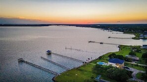 Beautiful sunset on Galveston Bay