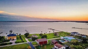 Beautiful sunset on Galveston Bay