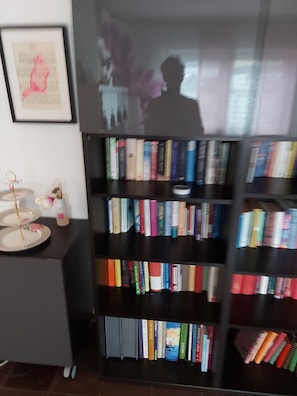 Bücherschrank im Wohnzimmer 