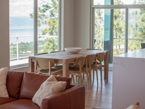 Take in beautiful expansive views of the lake while enjoying your gourmet meals