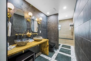 Serene. Stylish. Spa-inspired. This is not your average bathroom.