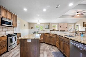 Kitchen with island.