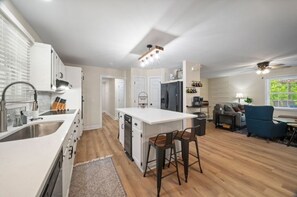 Fully stocked kitchen