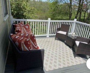 deck with chairs