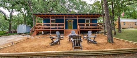 Front of the house with firepit area