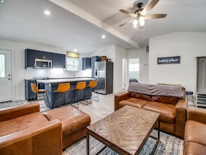 Living room and kitchen