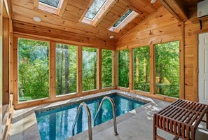 An indoor swim with an outdoor view to remember.