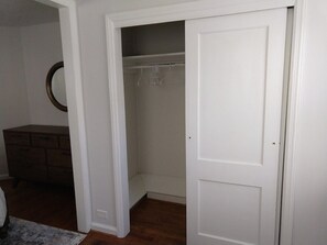 Second (double!) closet gives plenty of room even for heavy packers.