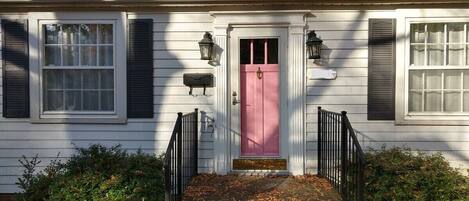 You're home when you find the pink door!