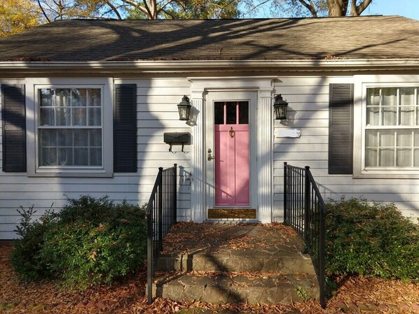 You're home when you find the pink door!