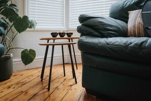 Comfortable Living Space featuring:
- Comfortable seating and sofa bed
- Smart TV with Netflix
- Board games
