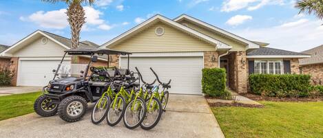 Exterior | Golf Cart & Adult Bikes