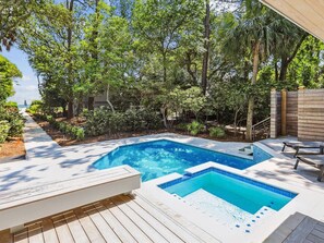 Pool and Hot Tub at 10 East Beach Lagoon