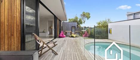 Stunning outdoor area with plunge pool