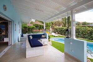 Lounge at pool