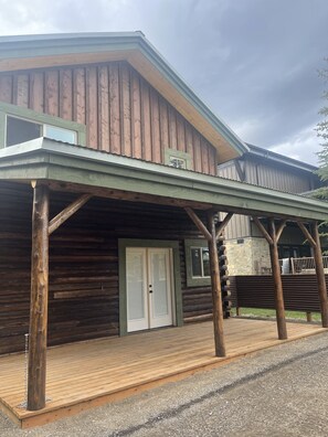 North end of Cabin with covered Porch. Fenced privacy.