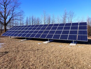 Guest house powered by solar with battery backup! Array is at owners house. 