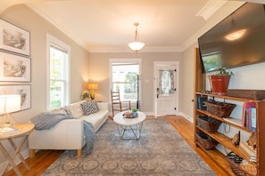 Relax in the living room and watch TV using the Roku.