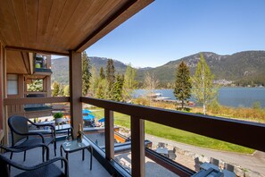 Private balcony with outdoor seating