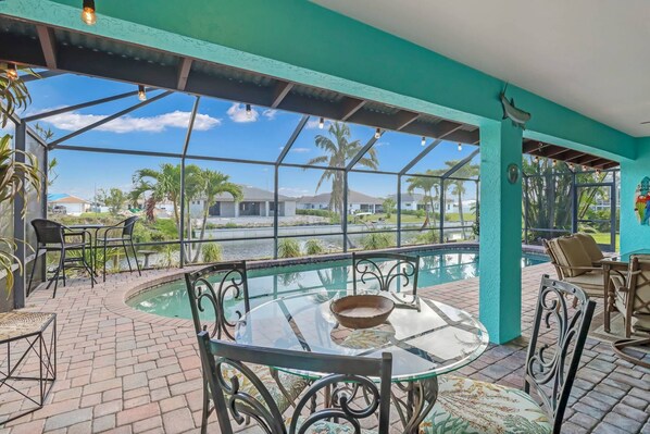 Enjoy some shade while the kids play all-day in the pool.